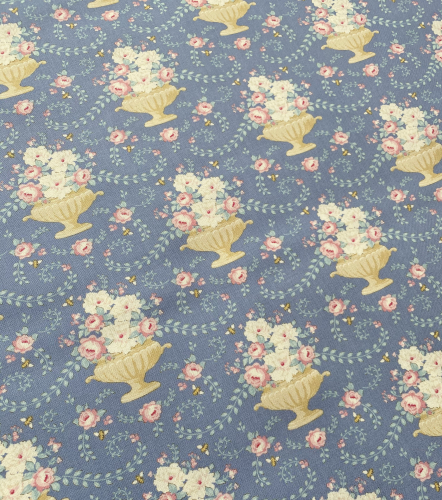 Tilda Patchwork Baumwolle - Flowerbees Blue