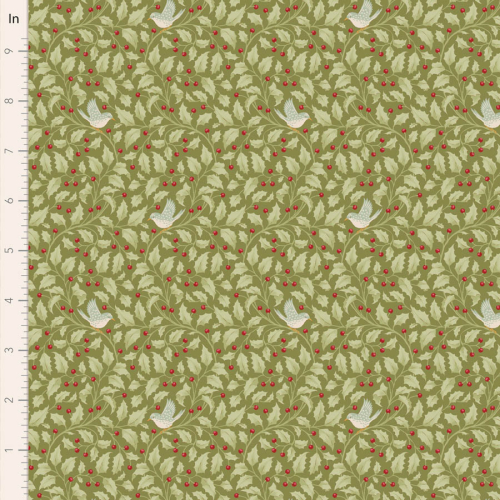 Tilda Patchwork Stoff Baumwolle - Merry Little Christmas - Holly Moss