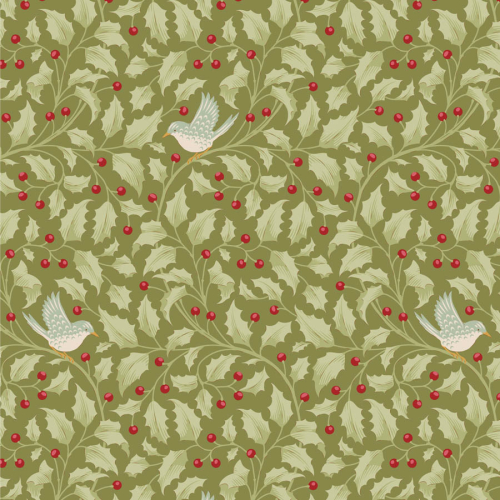 Tilda Patchwork Stoff Baumwolle - Merry Little Christmas - Holly Moss