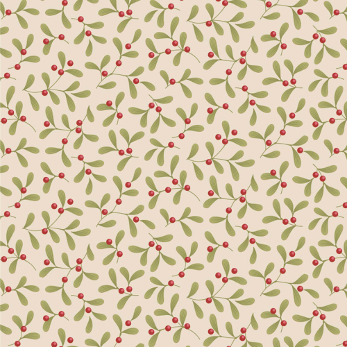 Tilda Patchwork Stoff Baumwolle - Merry Little Christmas - Mistletoe Cream