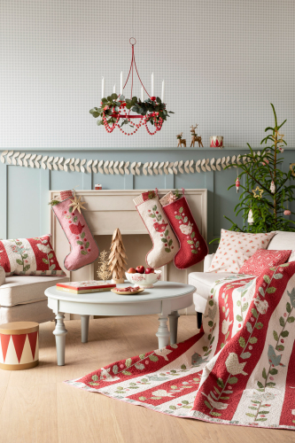 Tilda Patchwork Stoff Baumwolle - Merry Little Christmas - Winterfriends Clay - Reststück ca. 50 cm