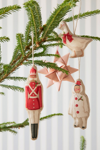 Tilda Patchwork Stoff Baumwolle - Merry Little Christmas - Winterfriends Clay - Reststück ca. 50 cm