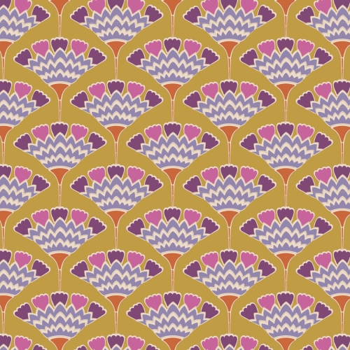 Tilda Patchwork Stoff Baumwolle - Pie in the Sky - Tasselflower-Mustard