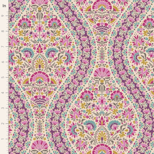 Tilda Patchwork Stoff Baumwolle - Pie in the Sky - Whimsybird-Plum