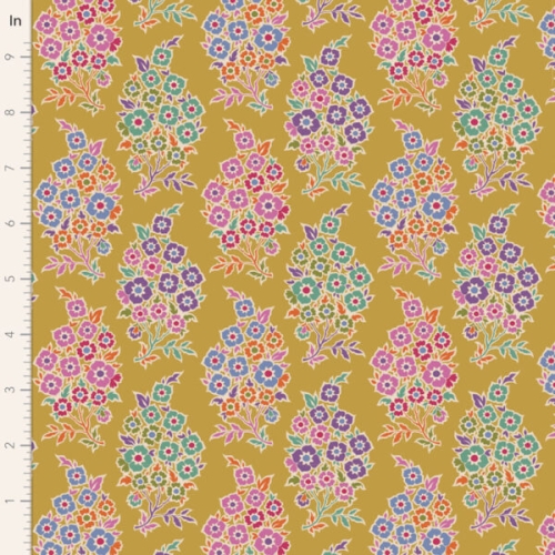 Tilda Patchwork Stoff Baumwolle - Pie in the Sky - WillyNilly-Mustard