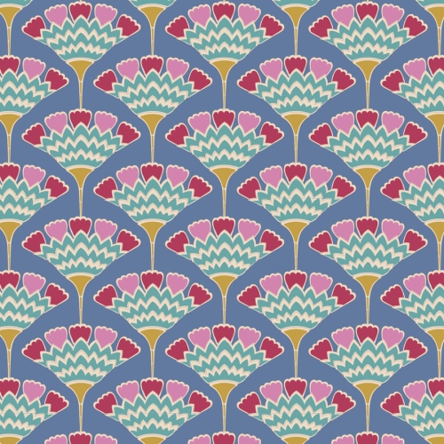 Tilda Patchwork Stoff Baumwolle - Pie in the Sky - Tasselflower-Blue