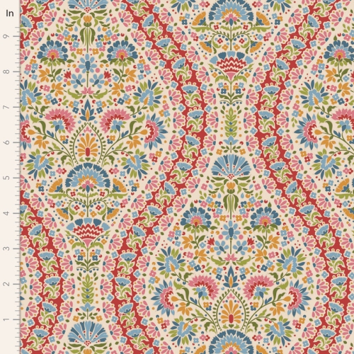 Tilda Patchwork Stoff Baumwolle - Pie in the Sky - Whimsybird-Red