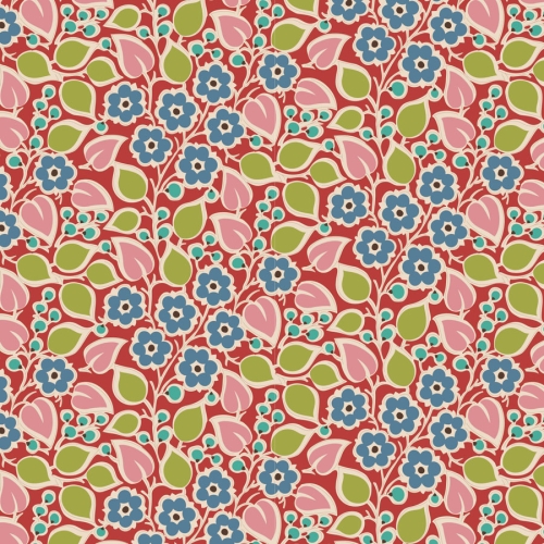 Tilda Patchwork Stoff Baumwolle - Pie in the Sky - TopsyTurvy-Red