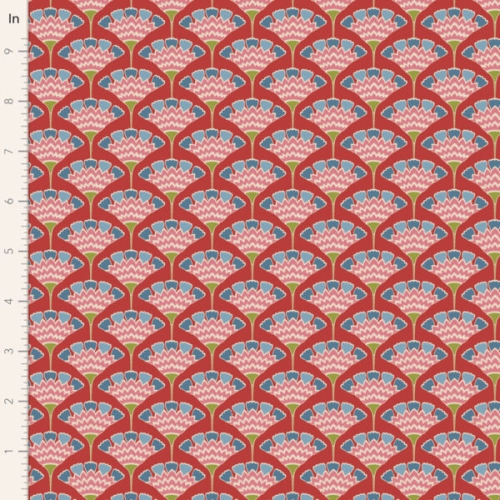 Tilda Patchwork Stoff Baumwolle - Pie in the Sky - Tasselflower-Red