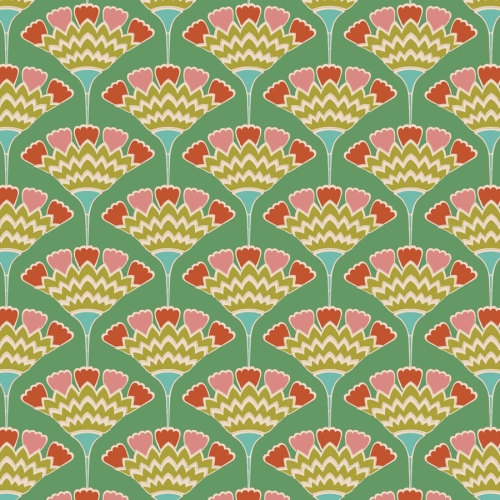 Tilda Patchwork Stoff Baumwolle - Pie in the Sky - Tasselflower-Green