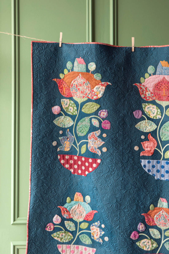 Tilda Patchwork Stoff Baumwolle - Hometown - My Neighborhood Blue