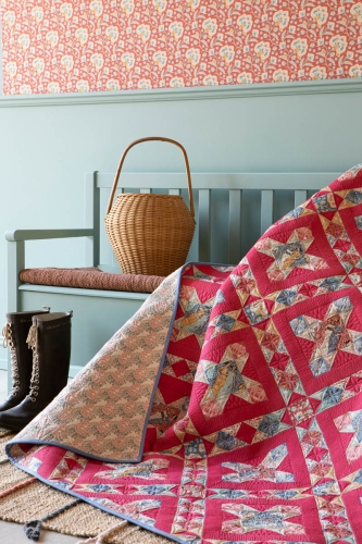 Tilda Patchwork Stoff Baumwolle - Hometown - Berrytangle Rust