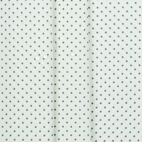 Preview: Beschichtete Baumwolle - Petit Dots - Weißgrau