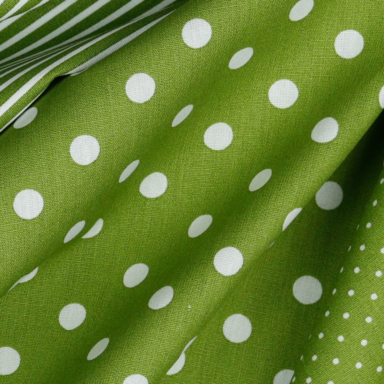 Baumwolle Popeline - Big Dots - Grün