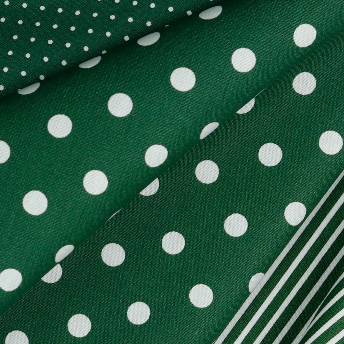 Baumwolle Popeline - Big Dots - Dunkelgrün