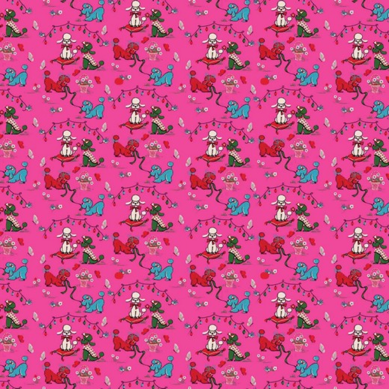 Jersey Fiona Hewitt - POODLE PARTY -Pink