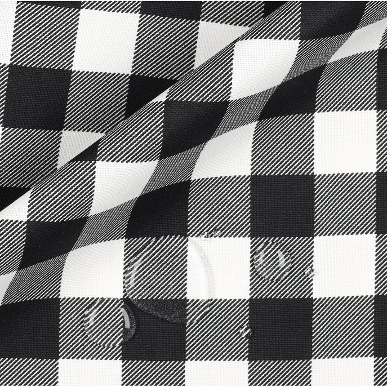 Canvas - Waterproof - Karo - Schwarz