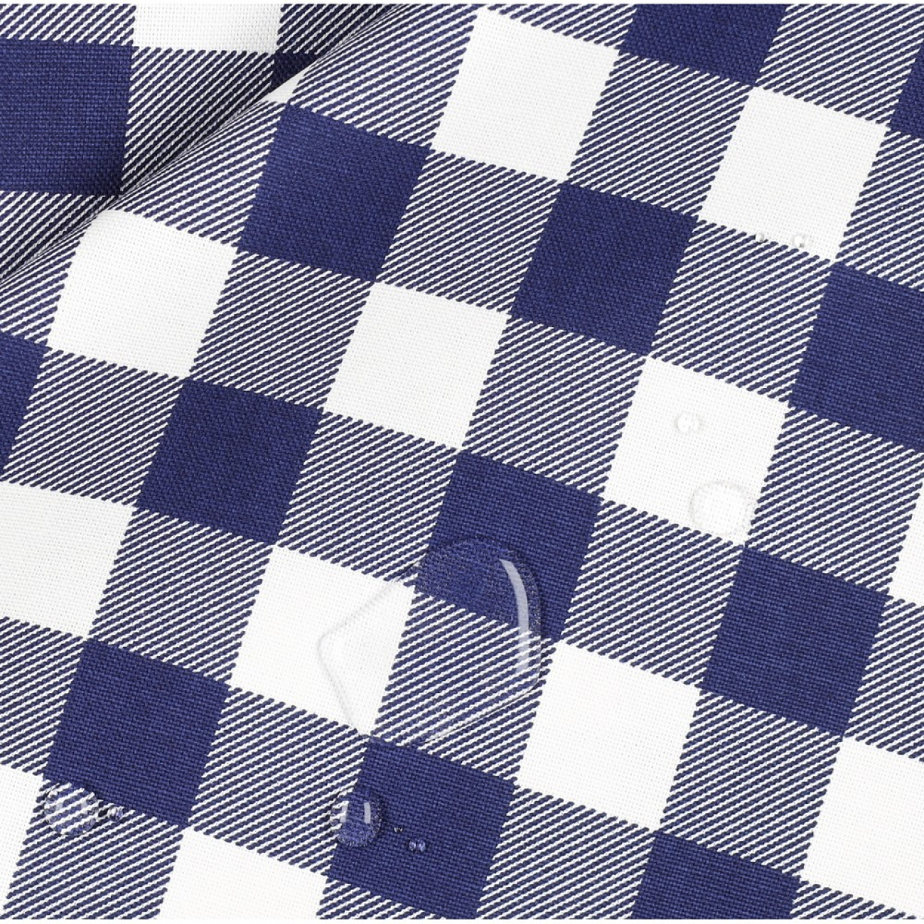 Canvas - Waterproof - Karo - Blau