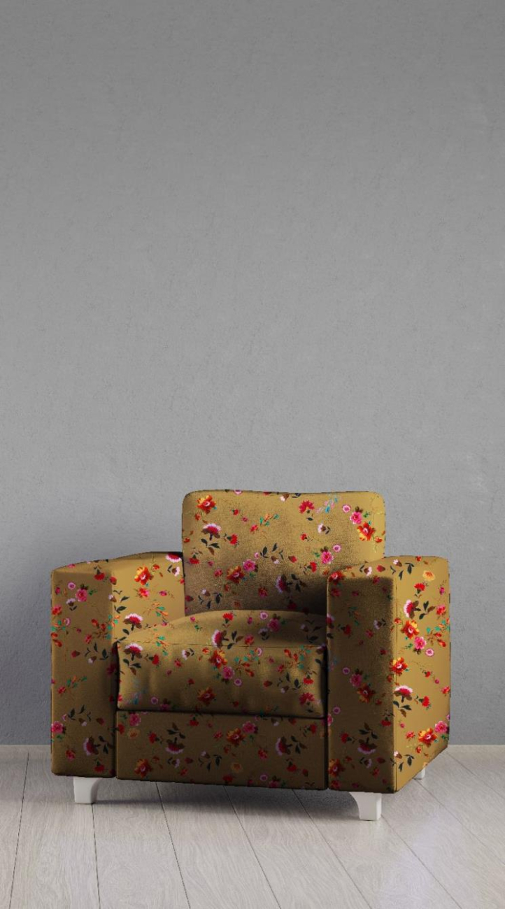 Rustic Flowers - Samt - Pink
