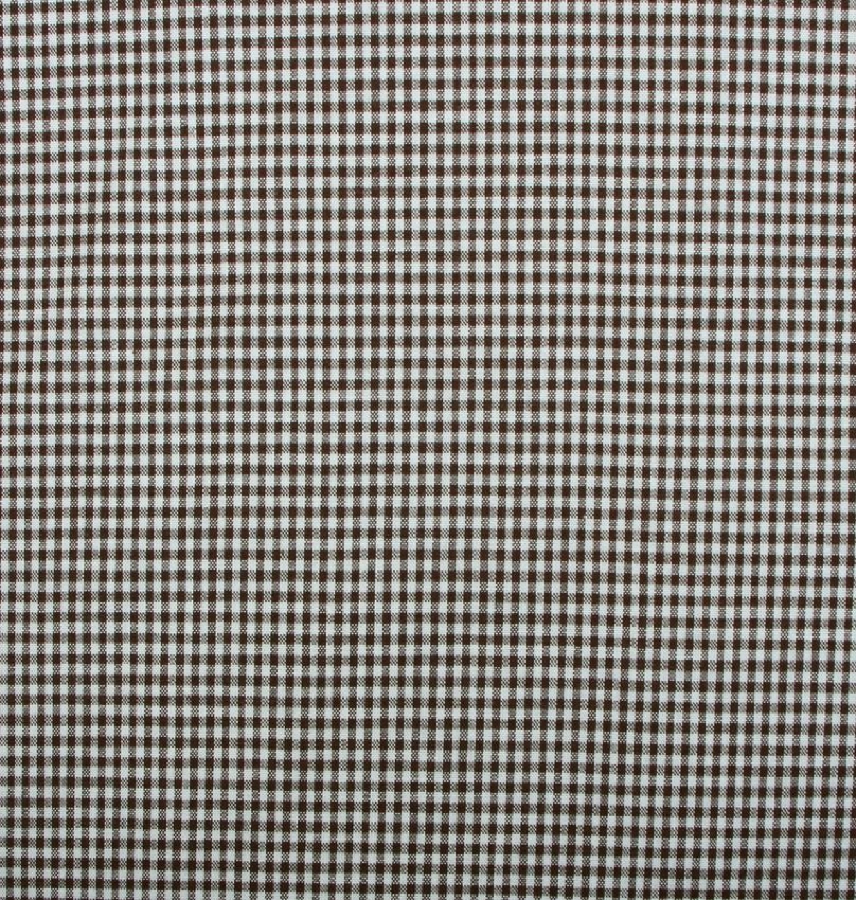 Baumwolle Webware - Vichy Karo - 5 mm - Weiß/Braun