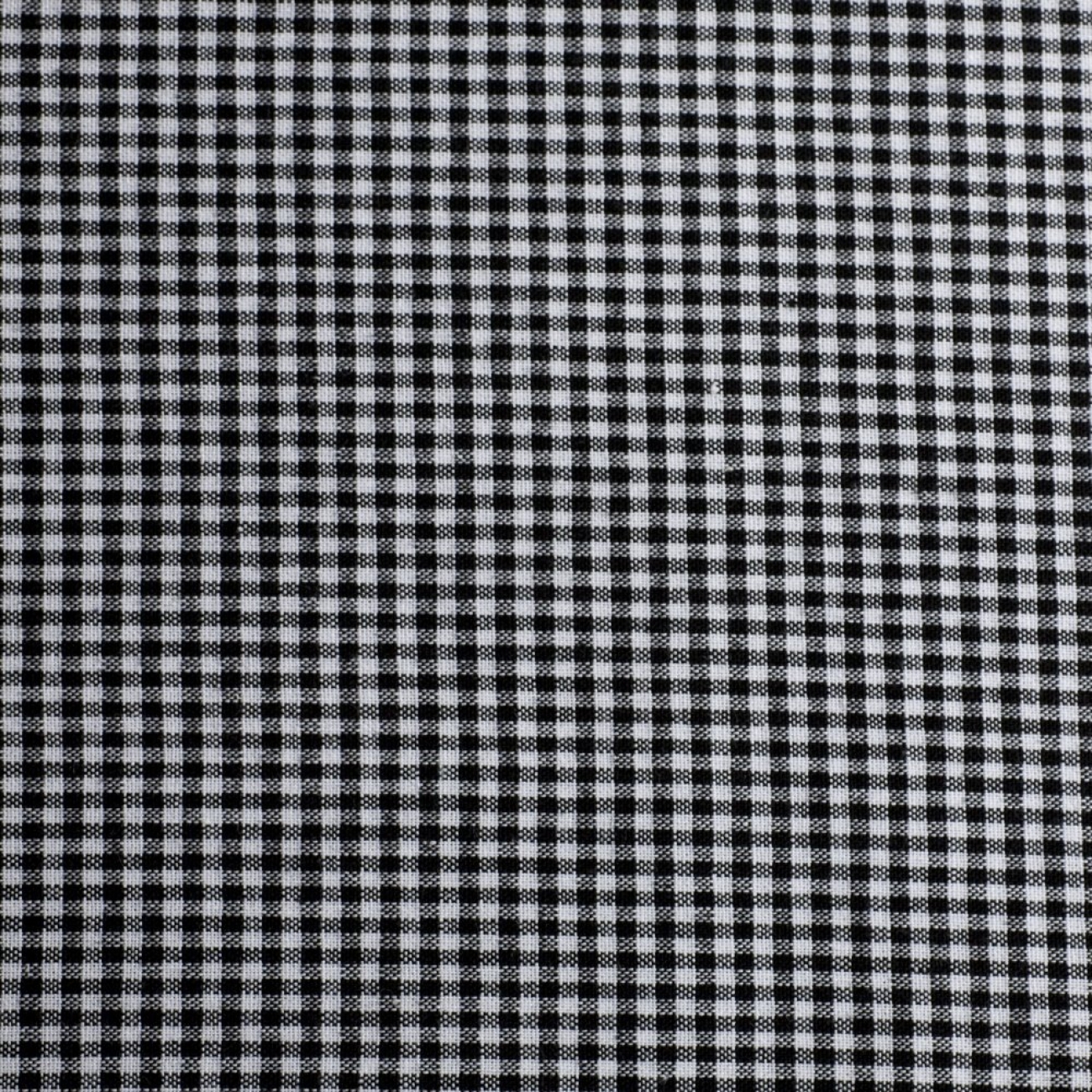Baumwolle Webware - Vichy Karo - 5 mm - Weiß/Schwarz