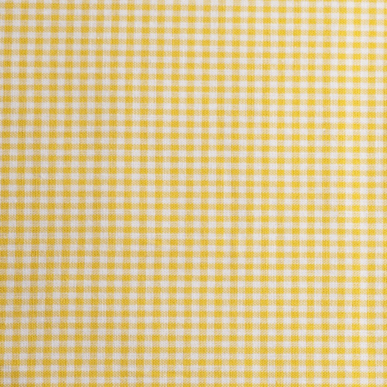 Baumwolle Webware - Vichy Karo - 2 mm - Weiß/Gelb