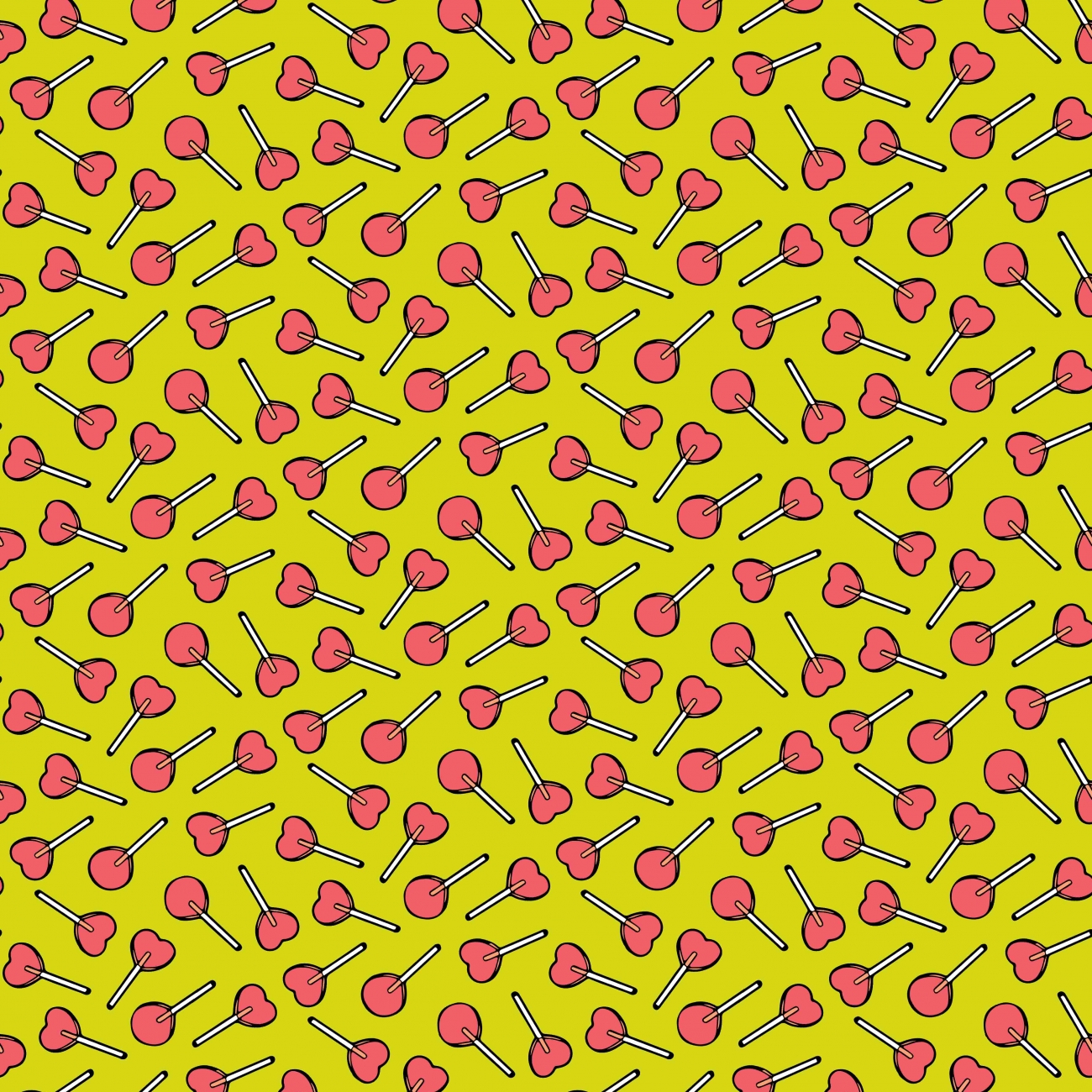 Baumwolle Popeline - SWEET LOLLYPOP - Lime