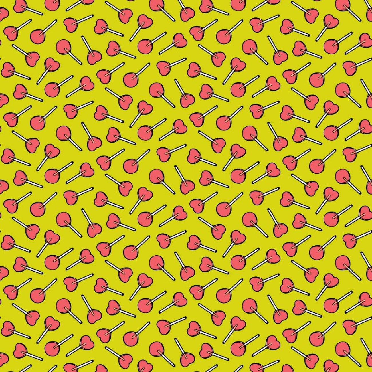 Baumwolle Popeline - SWEET LOLLYPOP - Lime