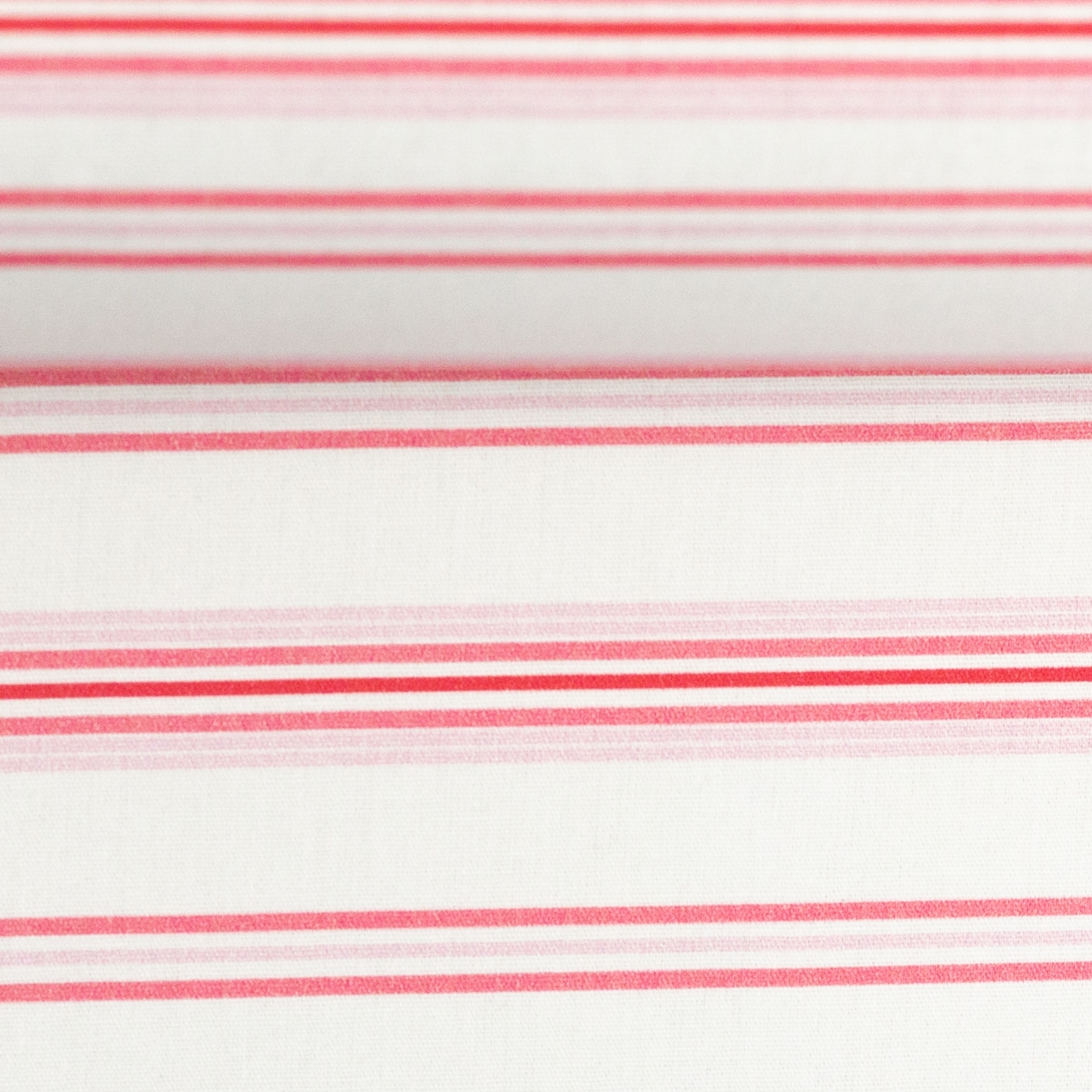 Baumwolle - Streifen - Rosa/Creme