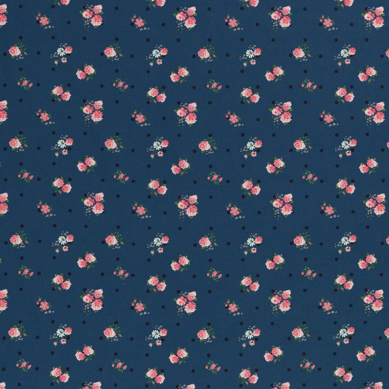 Baumwolle - Rosen - Dots