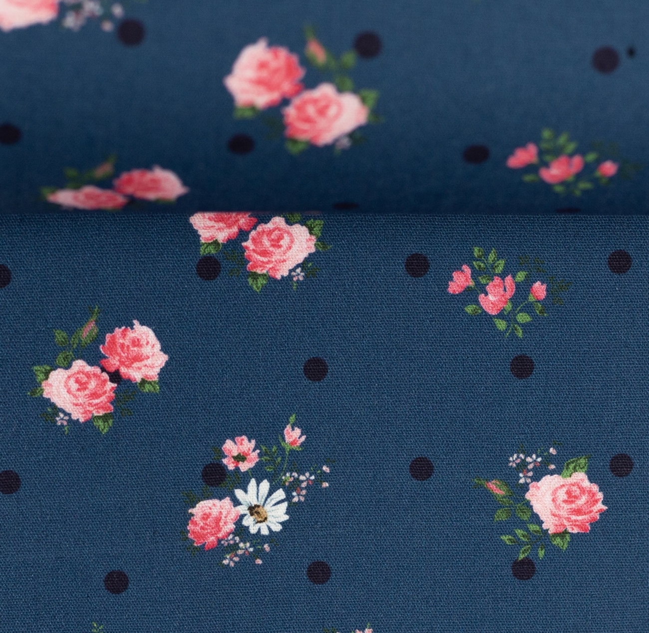 Baumwolle - Rosen - Dots