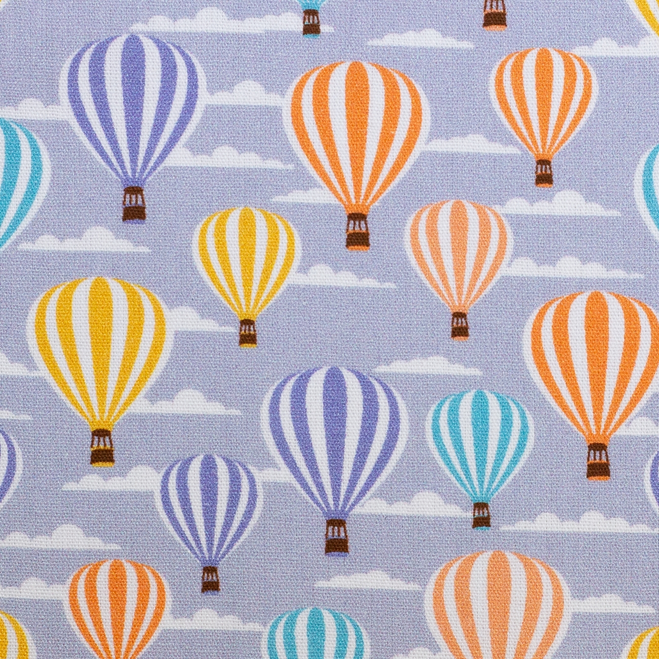 Baumwolle - Heißluftballons - Hellblau