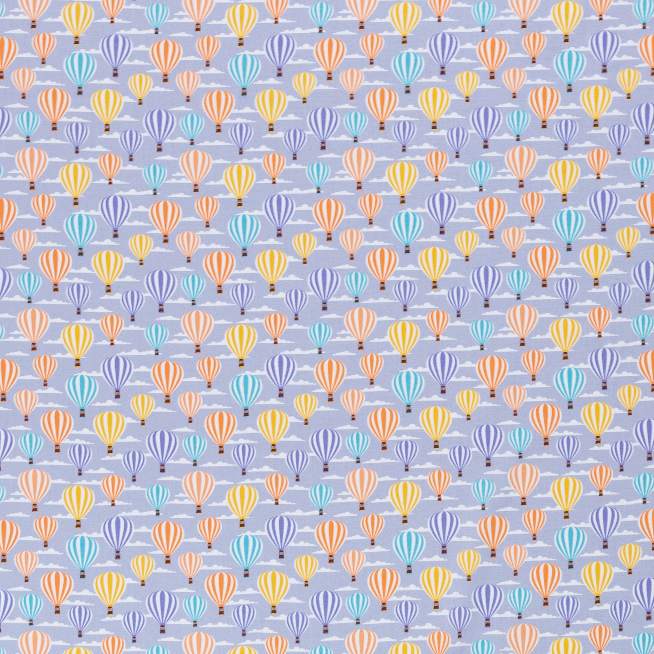 Baumwolle - Heißluftballons - Hellblau