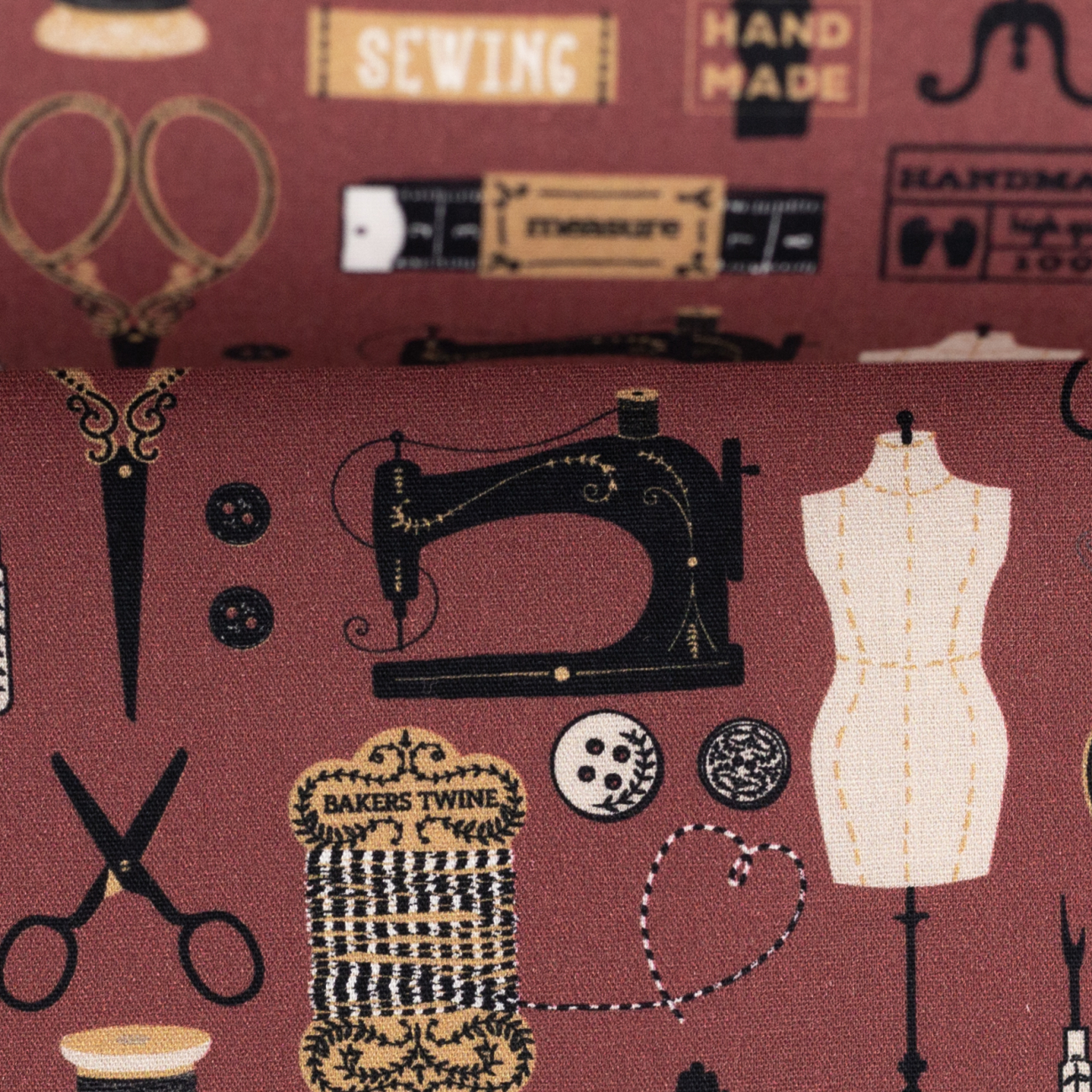 Baumwolle - Nähutensilien - Burgundy