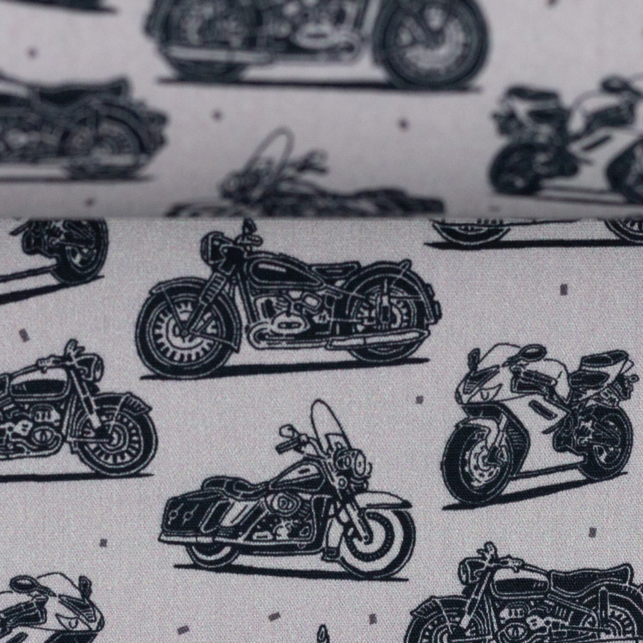 Baumwolle - Motorräder - Retro - B-Ware Reststück ca. 280 cm