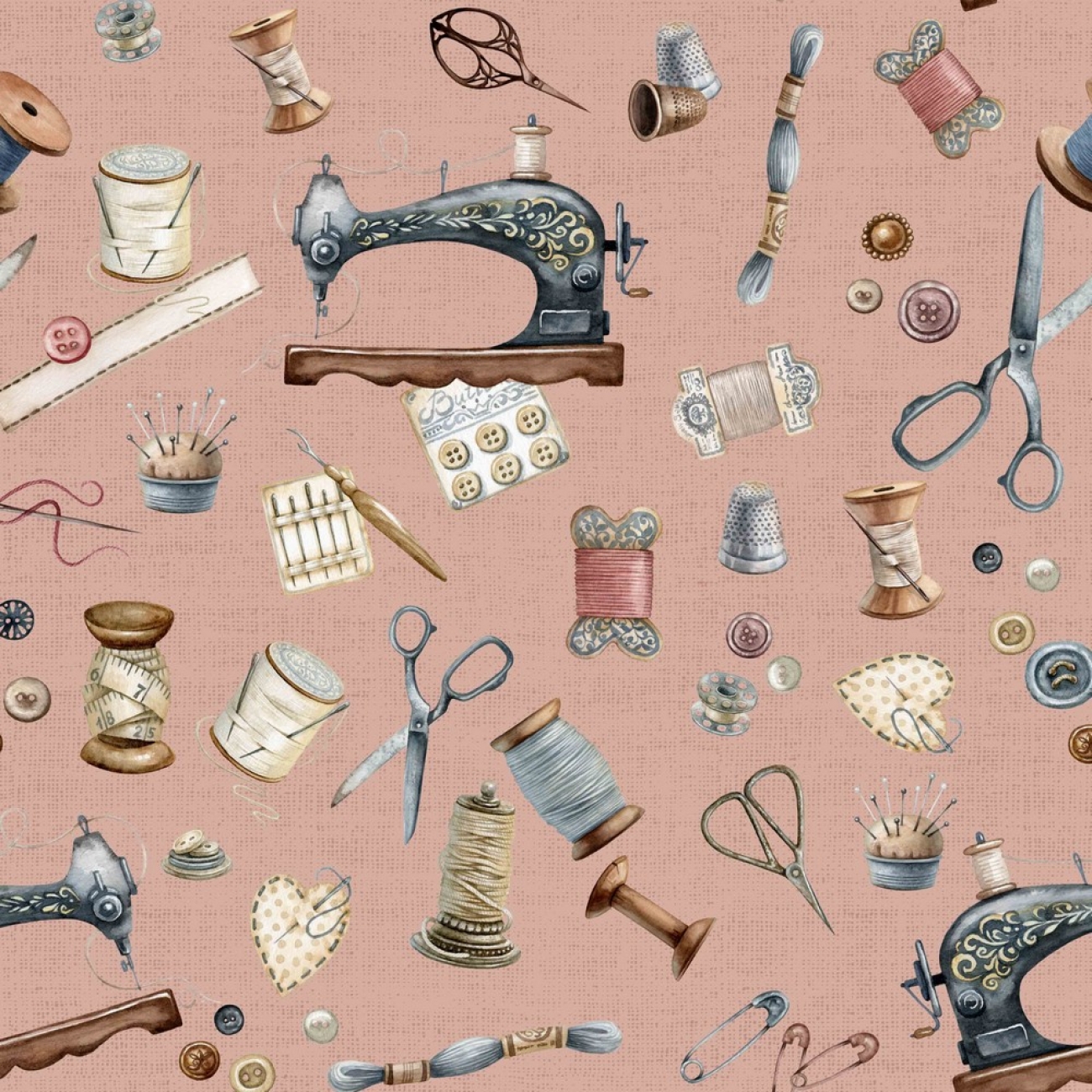 Canvas Digital - Sewing Kit - Light Rose