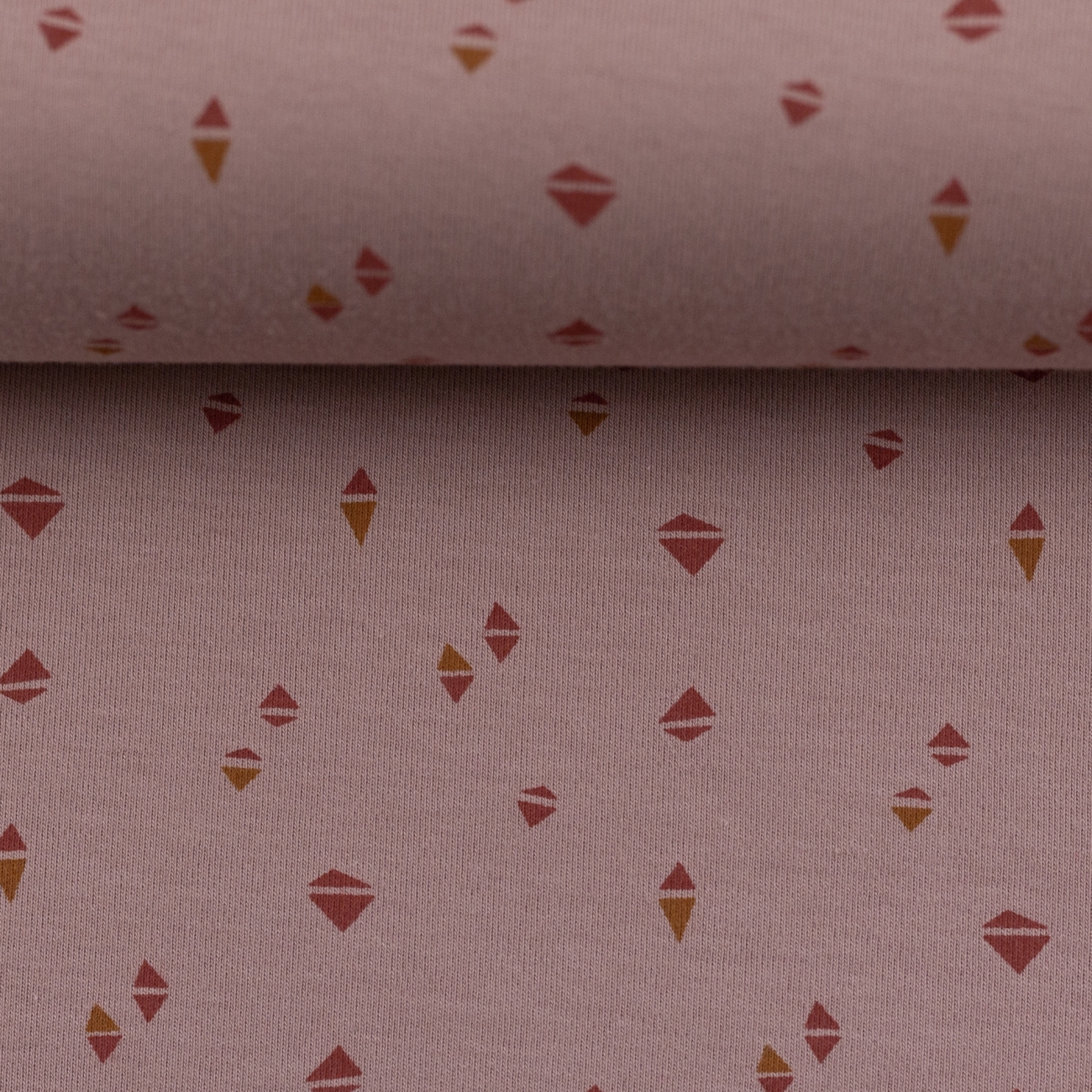 Interlock-Jersey Swafing - Bunte Rauten - Altrosa