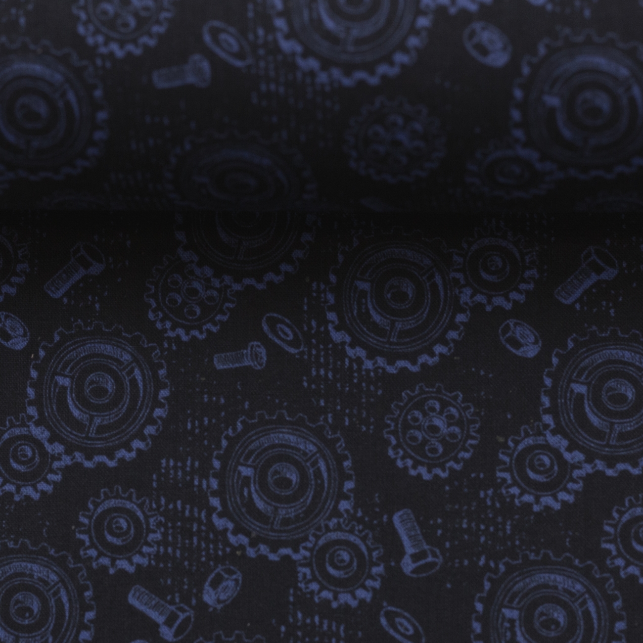 Swafing Baumwolle Webware - Happy Metal by Steinbeck - Zahnräder/Schrauben