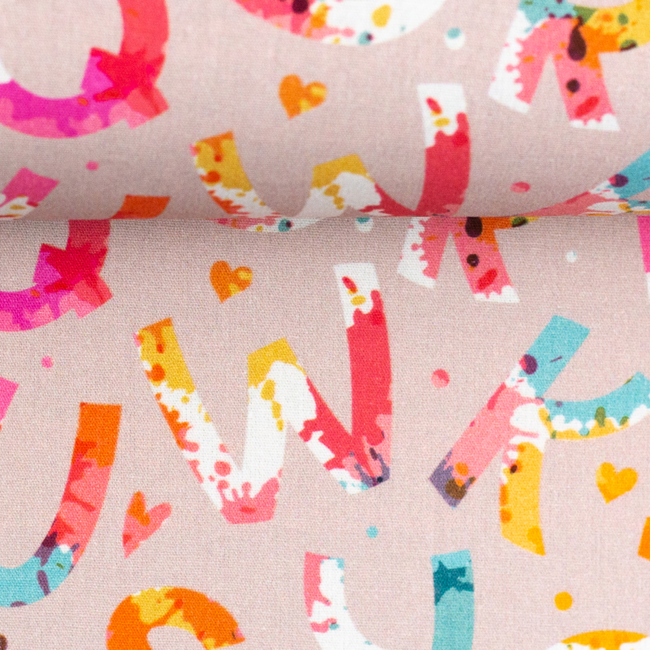 Baumwolle - Buchstaben - Beige