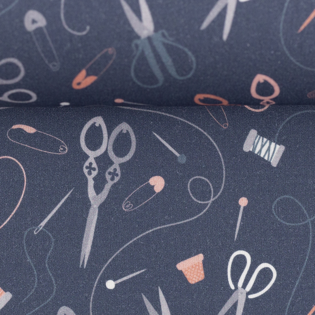 Baumwolle - Sewing - Graublau