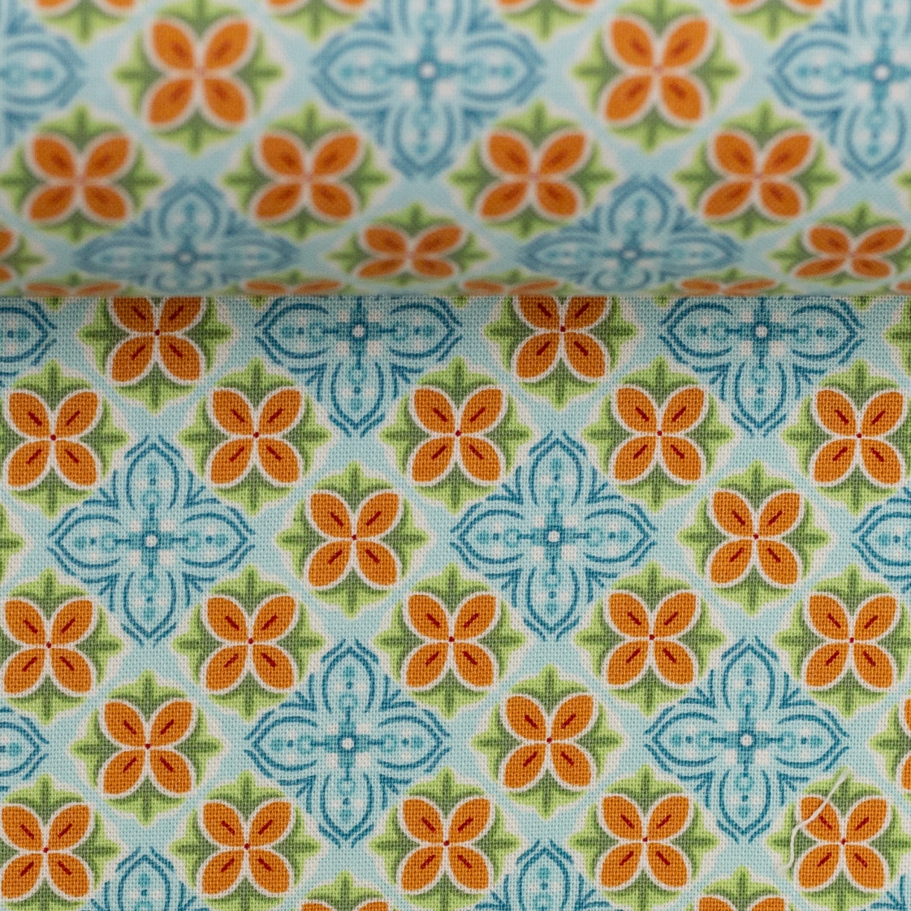 Swafing Baumwolle - Julia - Blütenornament - Blau