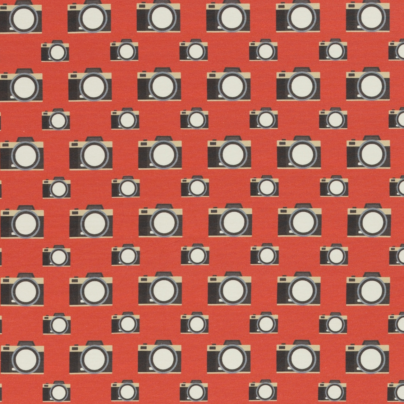 Swafing Sweat French Terry - Retro - Kamera Rot