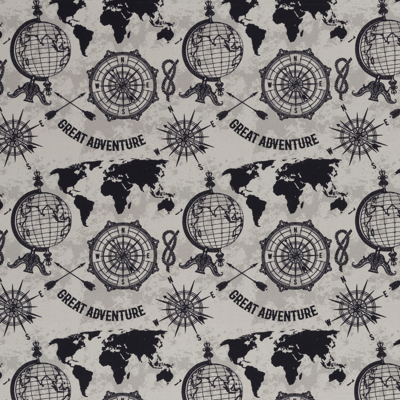Canvas Kompass mit Great Adventure