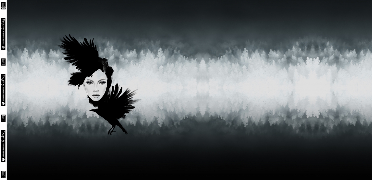 French Terry - Gloomy Hills by THORSTEN BERGER - MYSTIC LADY - Panel