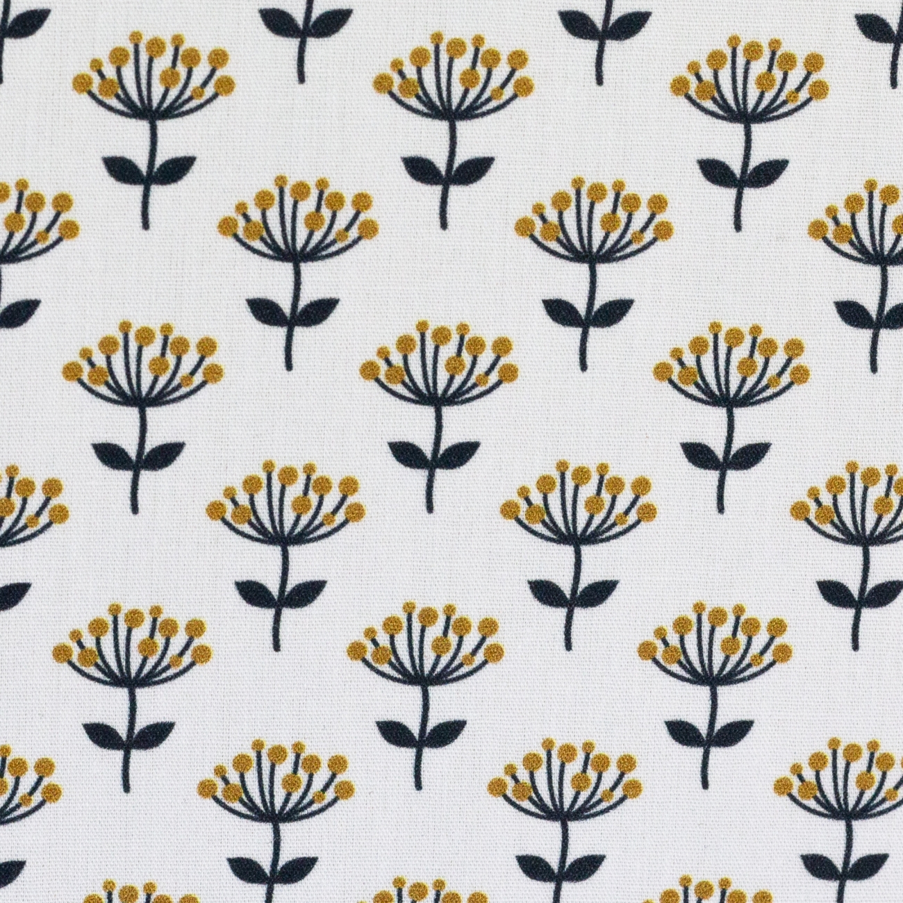 Swafing Baumwolle Webware - Jule - Blüten - Punkte - Weiß