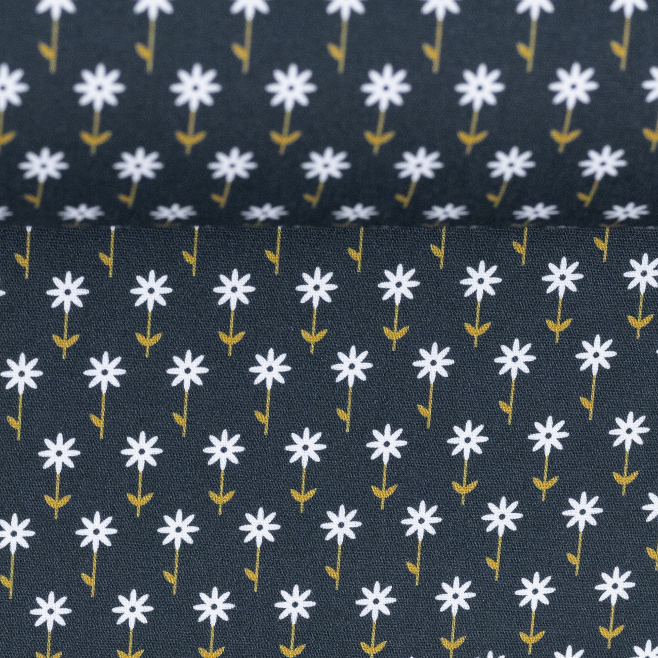 Swafing Baumwolle Webware - Jule - Blumen -Klein - Dunkelblau