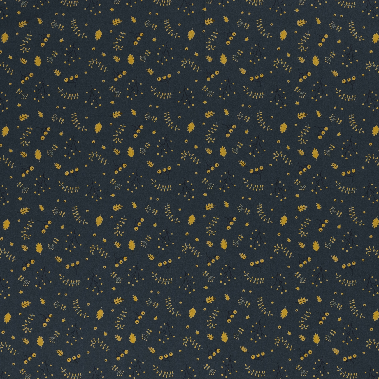 Swafing Baumwolle Webware - Jule - Blätter - Dunkelblau