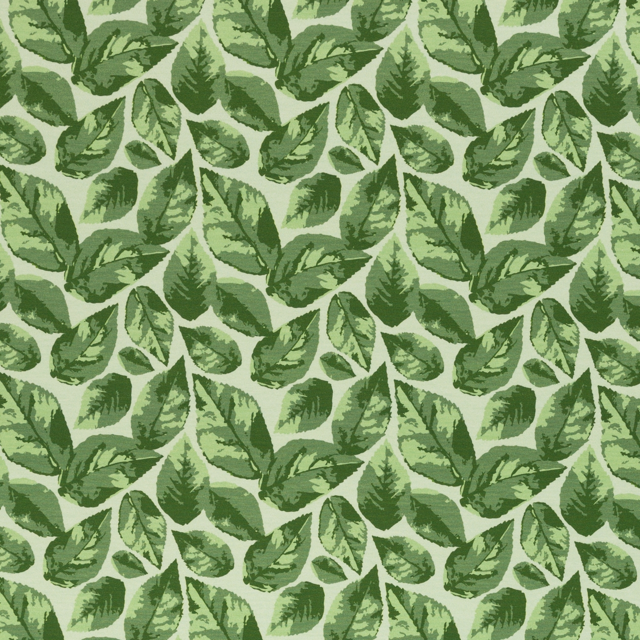 Jersey Swafing - Jade by lycklig design - Blätter - Kiwigrün