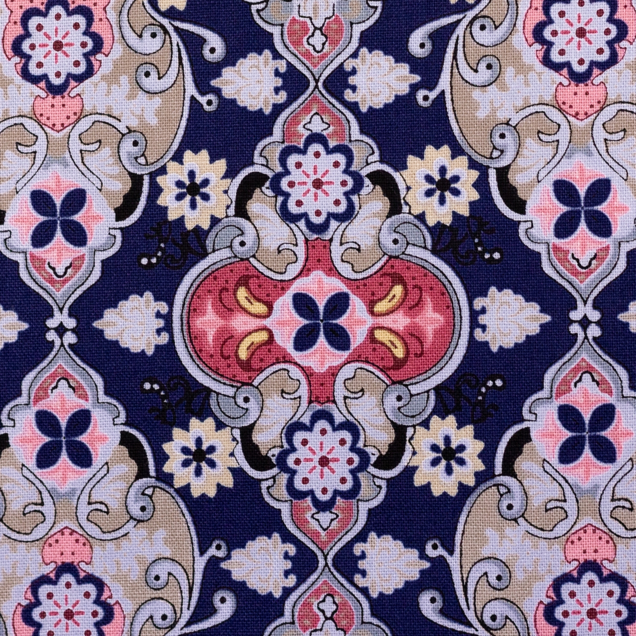 2021 Swafing Baumwolle Webware - Julia - Ornamente - Dunkelblau