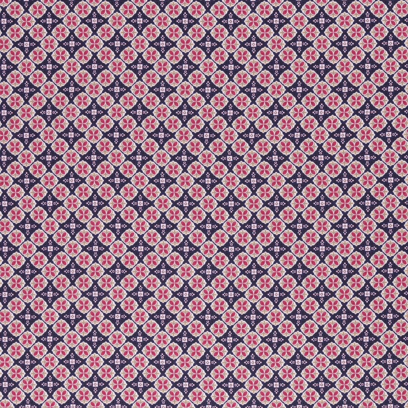 2021 Swafing Baumwolle Webware - Julia - Blütenornament - Dunkelblau